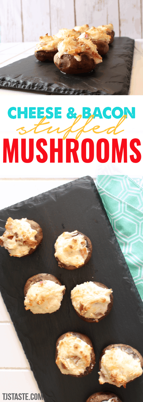 Cheese and Bacon Stuffed Mushrooms