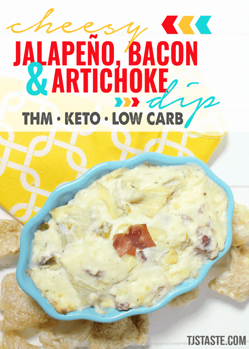 Cheesy Jalapeno, Bacon, and Artichoke Dip