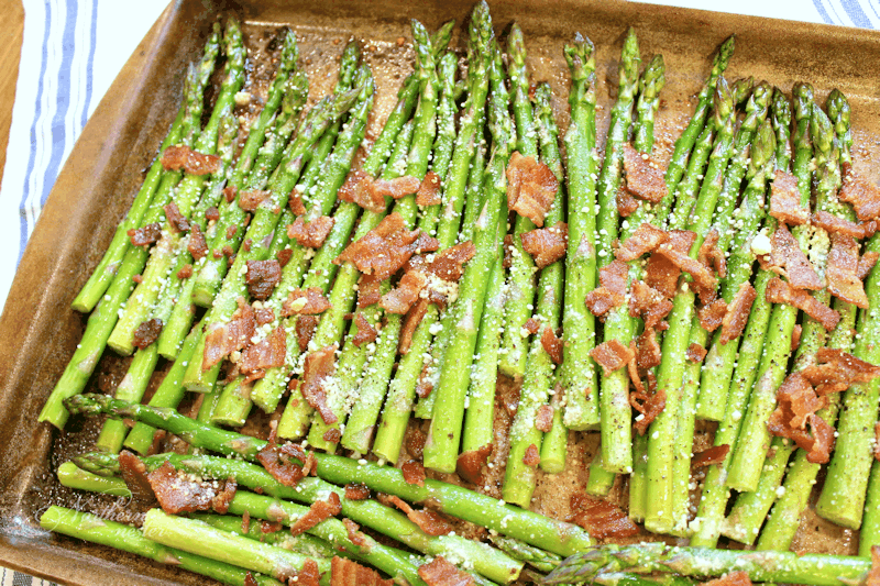 Bacon and Parmesan Roasted Asparagus
