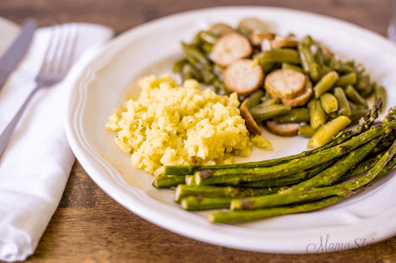 Dairy Free Cheesy Cauliflower Rice