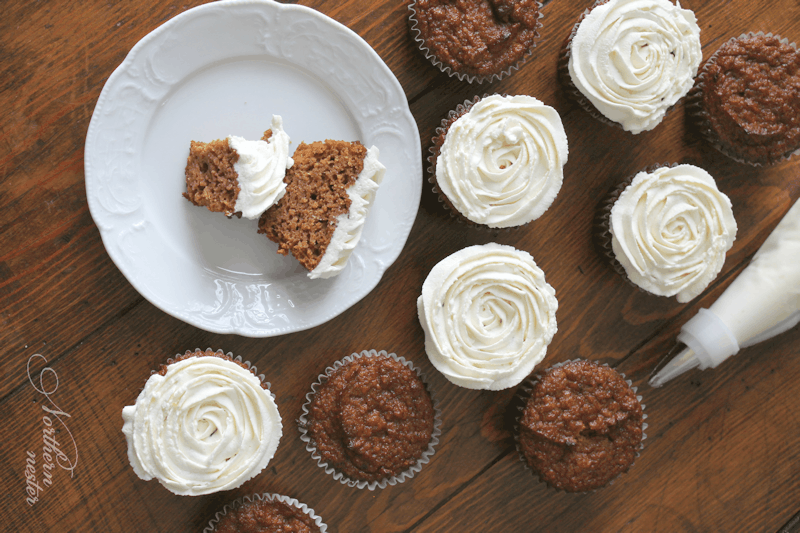Low Carb Pumpkin Muffins With Maple Frosting from Northern Nester