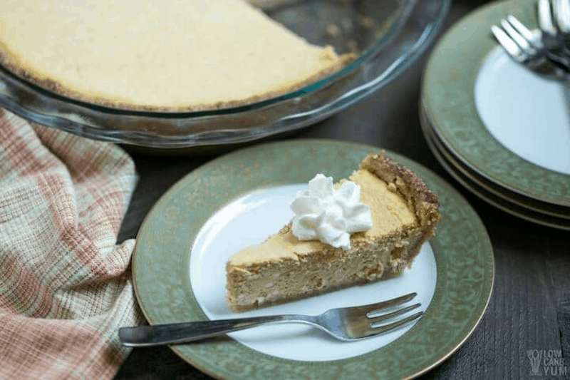 Pumpkin Cheesecake Pie from Low Carb Yum