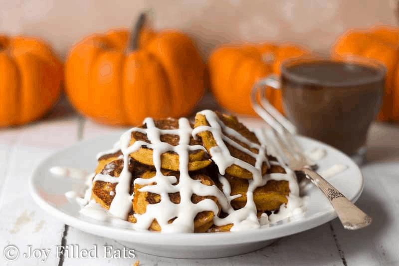 Pumpkin Roll Pancakes from Joy Filled Eats