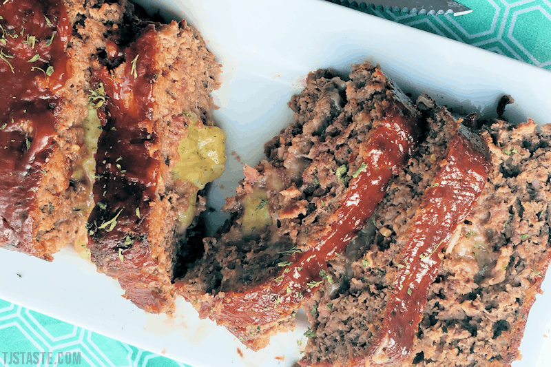 Three Cheese Stuffed Meatloaf