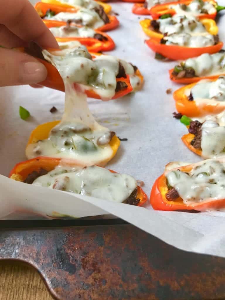 Philly Cheesesteak Stuffed Pepper Nachos